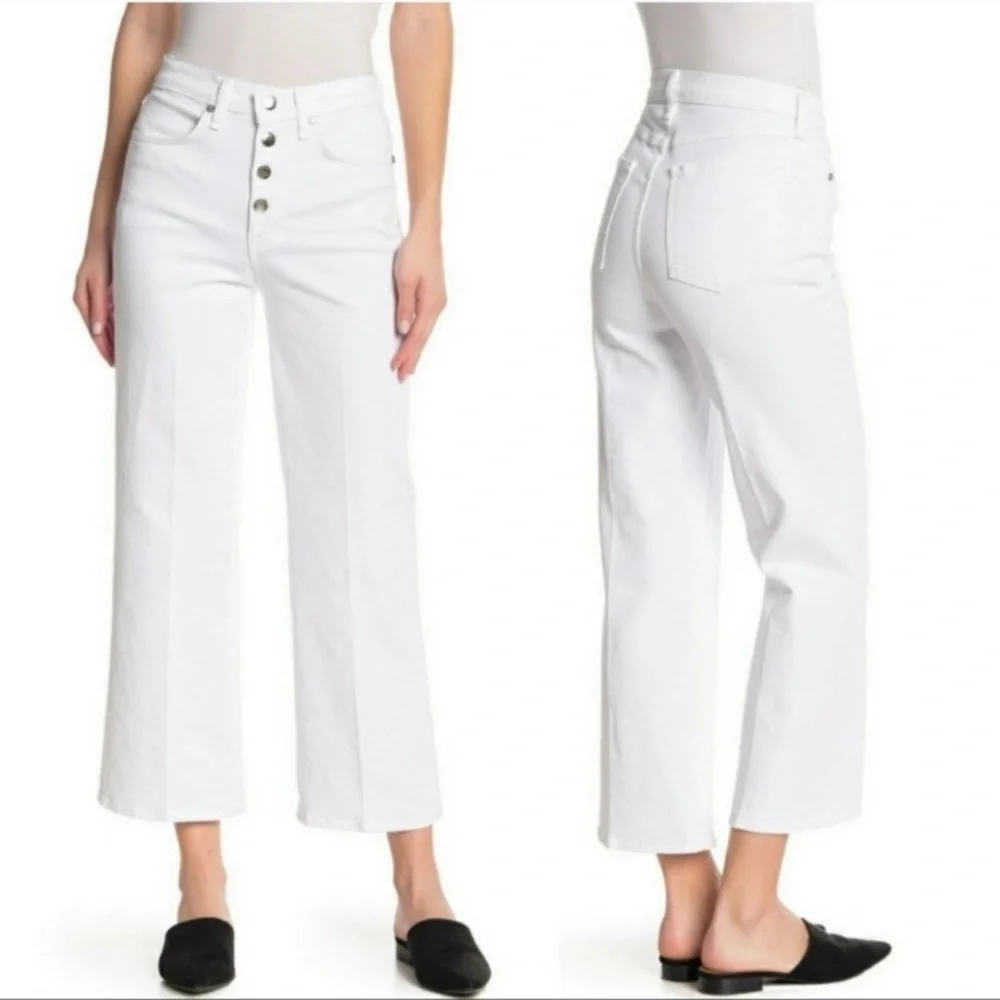Rag & Bone Cropped Wide Leg Jeans